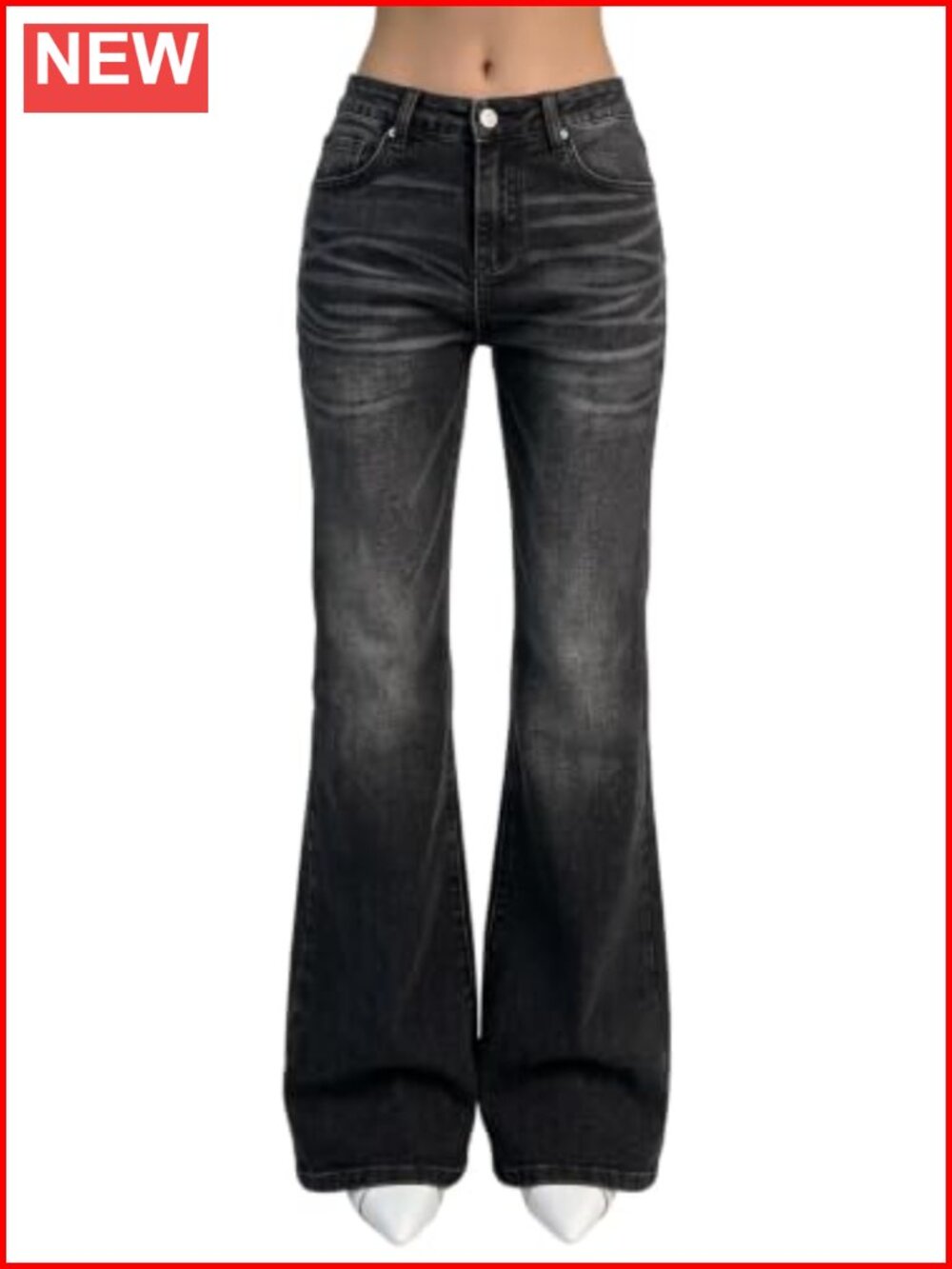 Women's Flare Bell Bottom Wide Leg Stretchy Denim Jeans